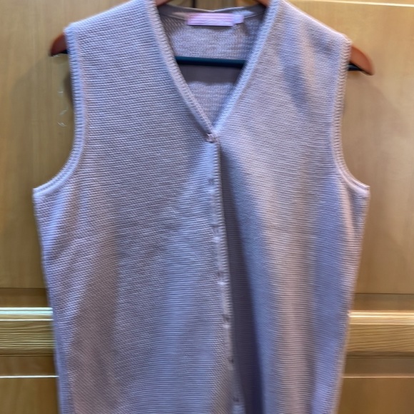Vintage Lavender/rose Knit Sweater Vest - Picture 3 of 4